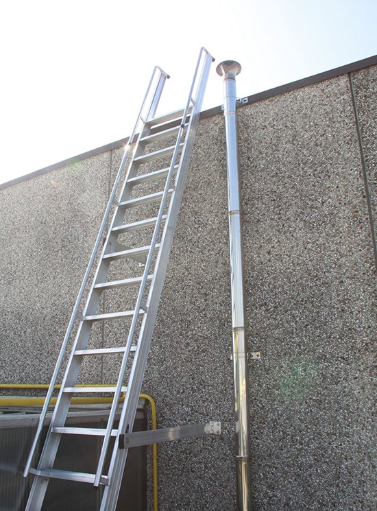 Ladder for mezzanine