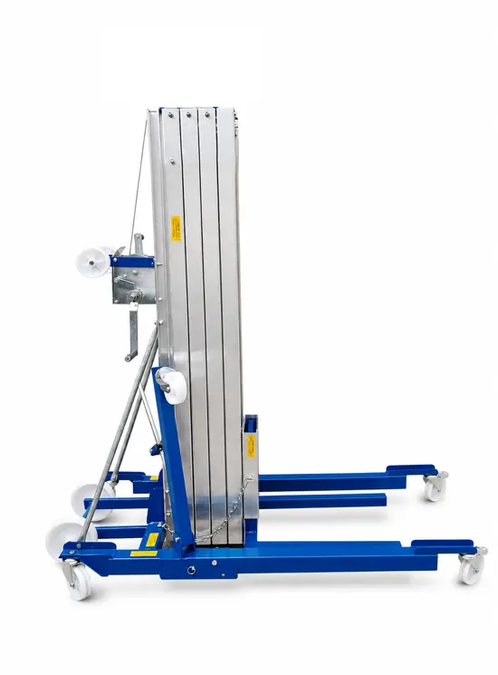 Transportable compact material lifts Hercules