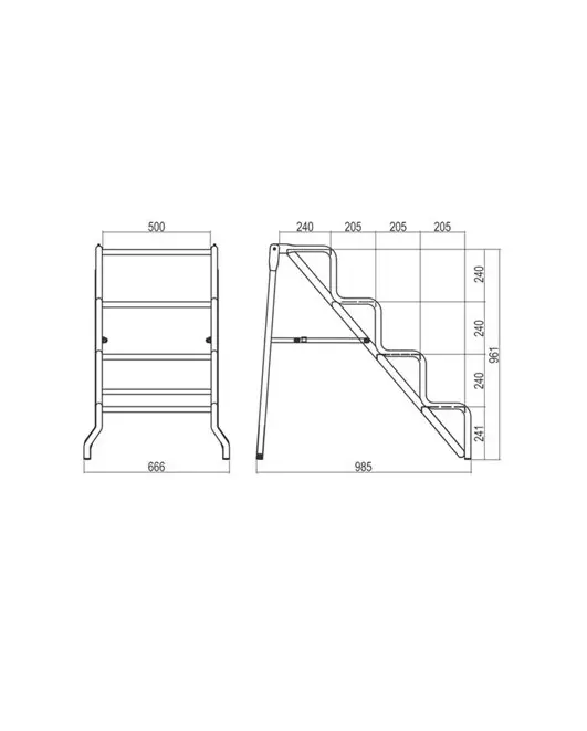 4-step construction stool