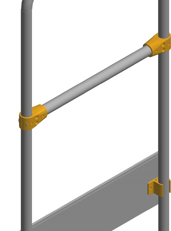 Aluminium access ladder 45°