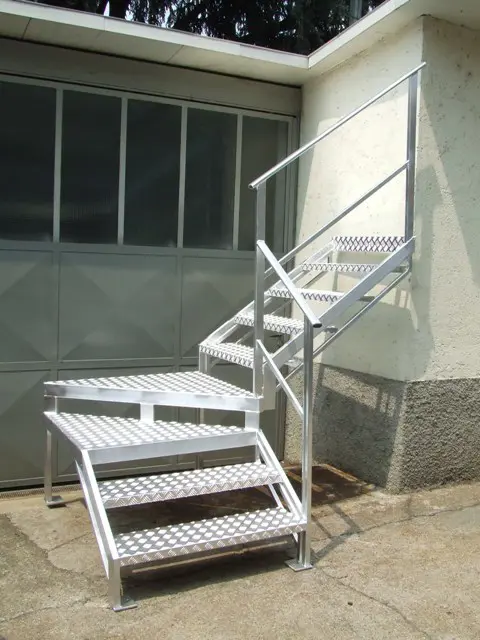 Aluminium stairs for outdoor 