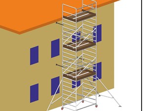 DESEMBARCO EN ALTURA CON UN ANDAMIO TORRE DE ACCESO