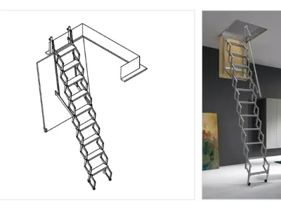 Escaleras escamoteables: qué son, tipos, partes y normativa