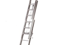 Arganello - Escalera de aluminio de 3 tramos extensible con manivela