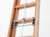 S2F - Escalera de madera de 2 tramos extensible con cuerda