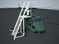 Escaleras para el acceso a helicópteros o aviones.