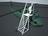 Escaleras para el acceso a helicópteros o aviones.