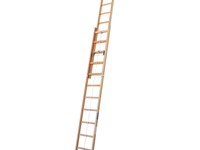 S2F - Escalera de madera de 2 tramos extensible con cuerda