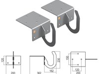 Gancho de pared en ángulo para escalera