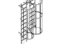 Gabbia - Escalera de gato con aros de protección