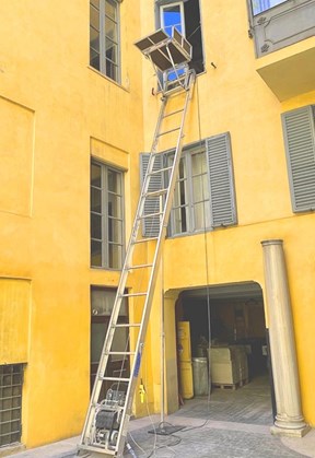 Elevador LIFT 2000. Elevador de fachada para mudanza o materiales de construcción