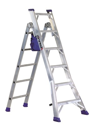 Hybrid Escalera de aluminio transformable para trabajar en tijera o apoyo
