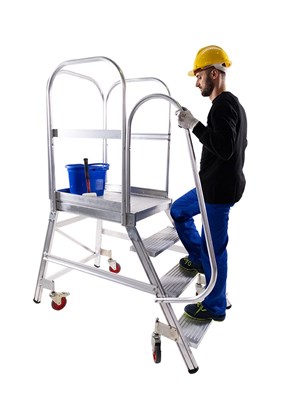 Palco - Escalera con plataforma