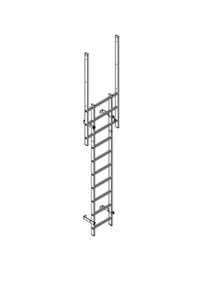 Gabbia - Escalera de gato con desembarco a 2,90 m 