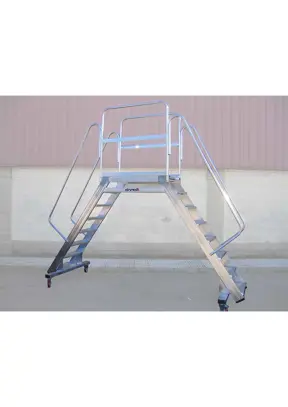 TORRETA PUENTE – Escalera de castillo profesional de doble subida en aluminio