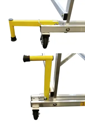 Estabilizador plegable para escaleras de castillo