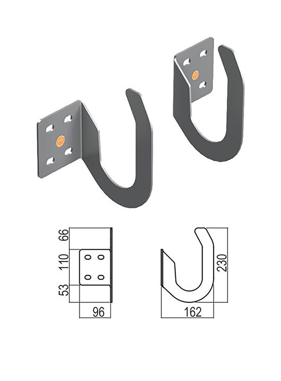 Ganchos de pared para escalera