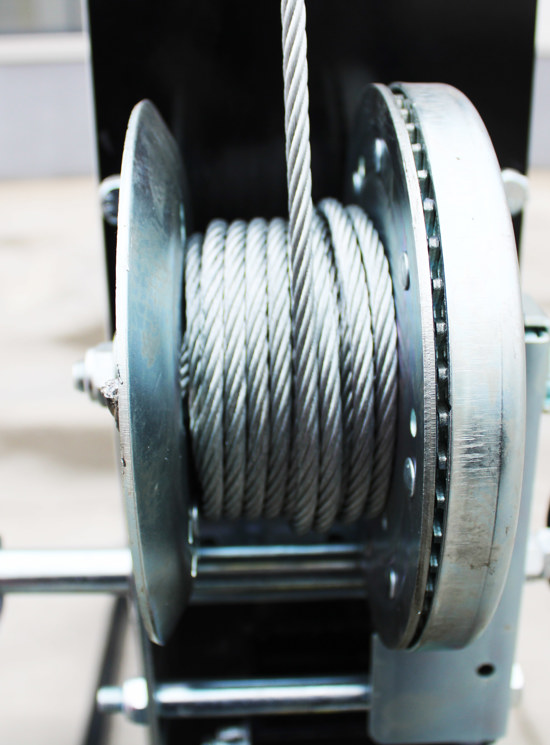 HERCULES – Elevador de materiales manual con manivela para cargas hasta 300 kg