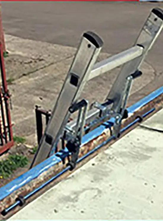 Tope automático de escaleras para canalones