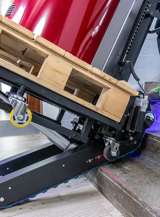 Carro eléctrico de escalas con orugas D