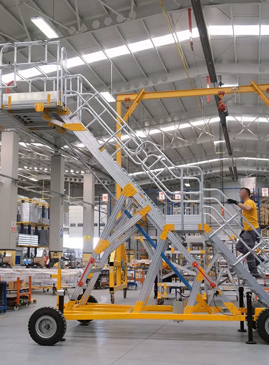 Plataforma de acceso a la cabina de avión