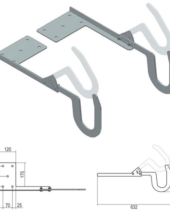 Ganchos regulables para escaleras