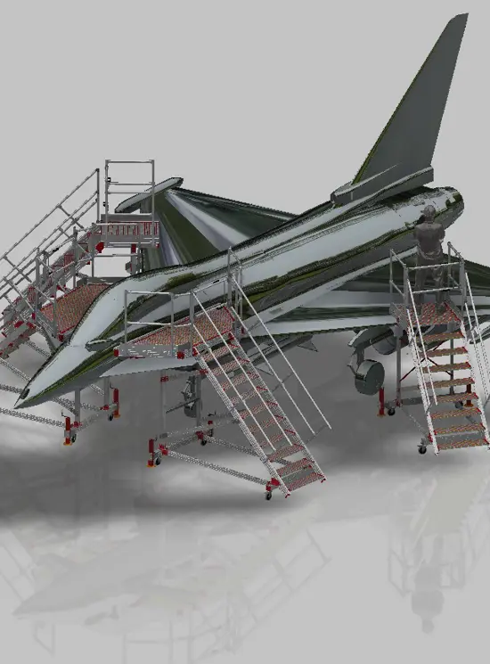 Escaleras para aviones de combate