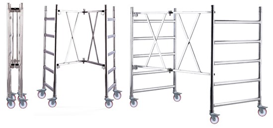 Roller Plus S - Andamio de aluminio modular con base plegable