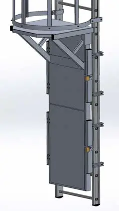 Escalera con jaula Self System