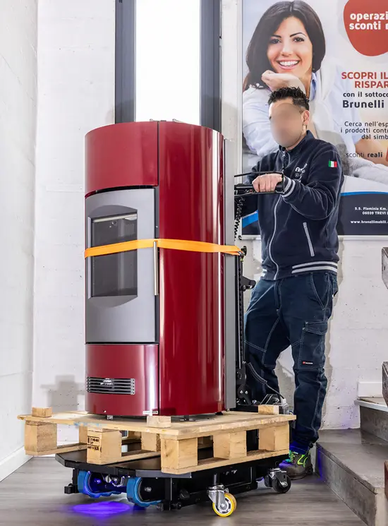 Carro eléctrico de escalas con orugas D