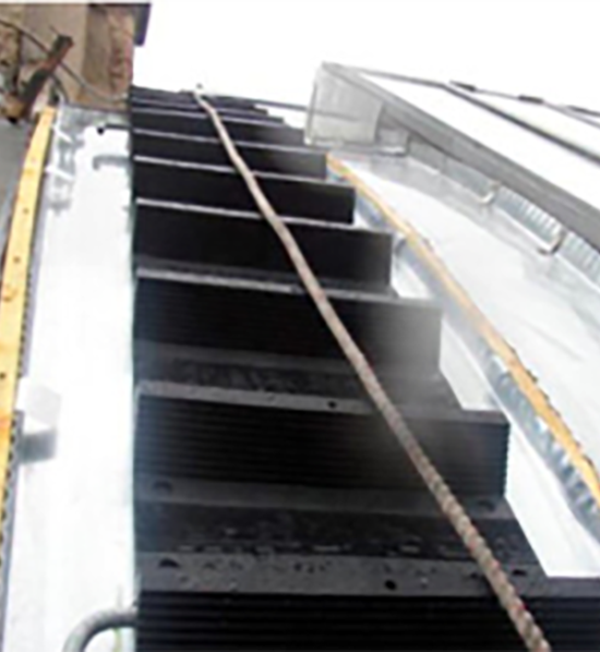Escalera de goma para techos y cubiertas tejados
