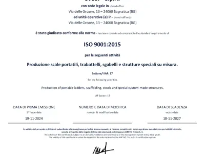 Certification EN ISO 9001 : une nouvelle étape pour SVELT SPA
