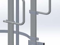 Échelle verticale fixe avec cage Self system