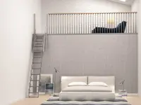 Échelle rétractable pour mezzanines