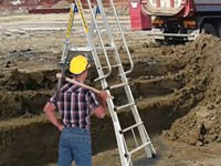 Abyss échelle pour l'accès aux camions, aux excavations