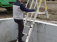 Abyss échelle pour l'accès aux camions, aux excavations