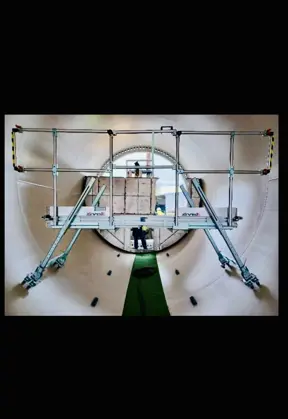 Passerelle pour structures cylindriques