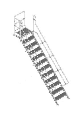 Maxi échelle d’accès en aluminium 46°