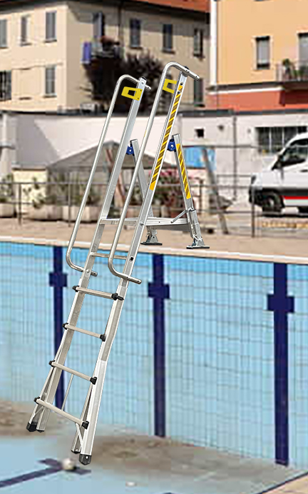 Abyss échelle pour l'accès aux camions, aux excavations