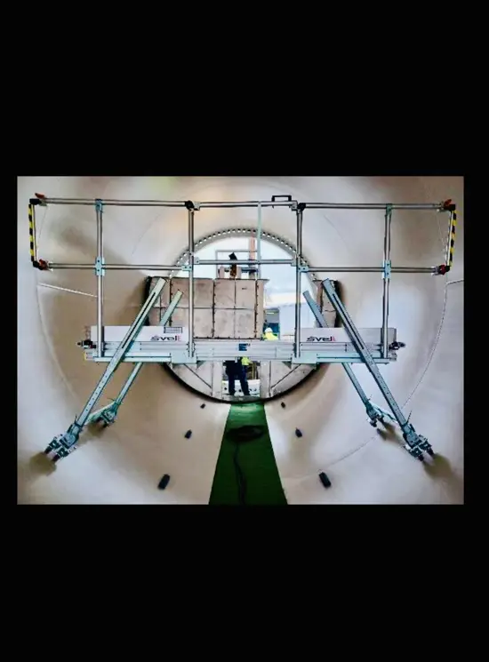 Passerelle pour structures cylindriques