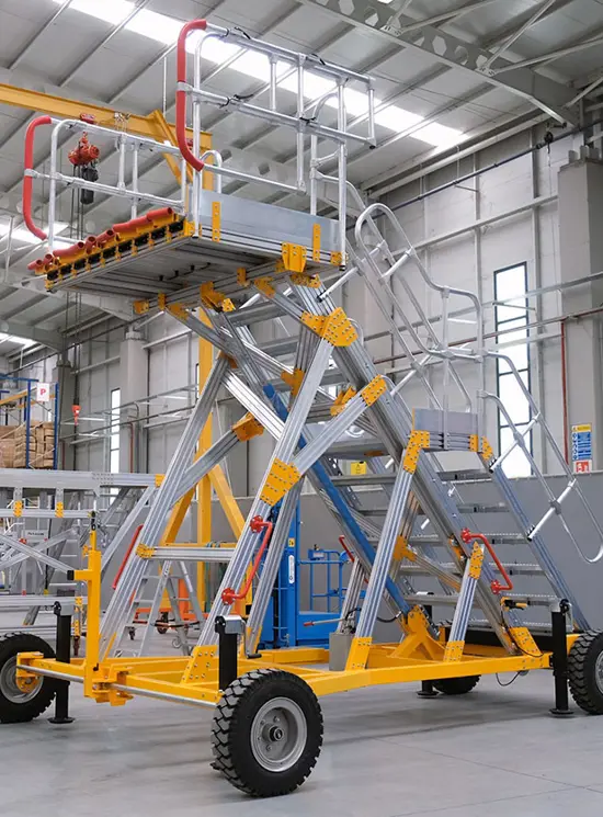 Plateforme d’accès au cockpit de l’avion