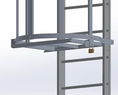 Échelle verticale fixe avec cage Self system