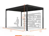 SOPPALCO IN ACCIAIO TL20 NERO CON SCALA COMODA