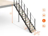 Scala Comoda 42° Gradini in Legno
