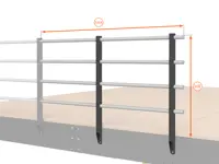 BALAUSTRA A 4 CORRIMANI ALTEZZA cm 100