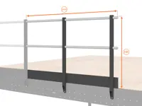 BALAUSTRA CON FERMAPIEDE ALTEZZA cm 110