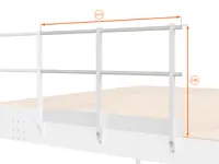 BALAUSTRA CON FERMAPIEDE ALTEZZA cm 110