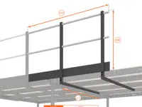 BALAUSTRA CON FERMAPIEDE ALTEZZA cm 110