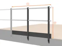 BALAUSTRA CON FERMAPIEDE ALTEZZA cm 110