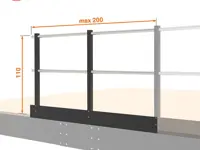 BALAUSTRA UNIVERSALE CON FERMAPIEDI cm 110